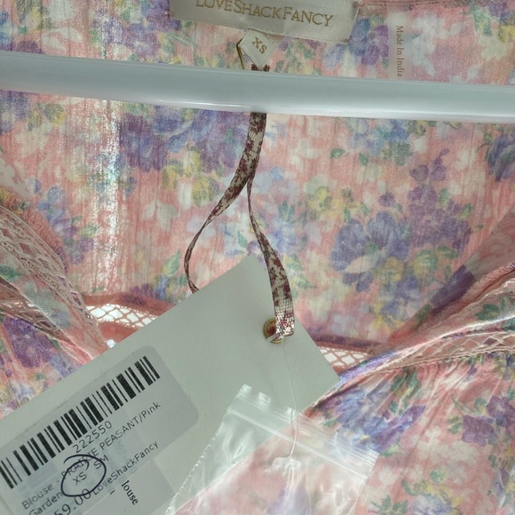Loveshackfancy peach floral blouse - Picture 3 of 5
